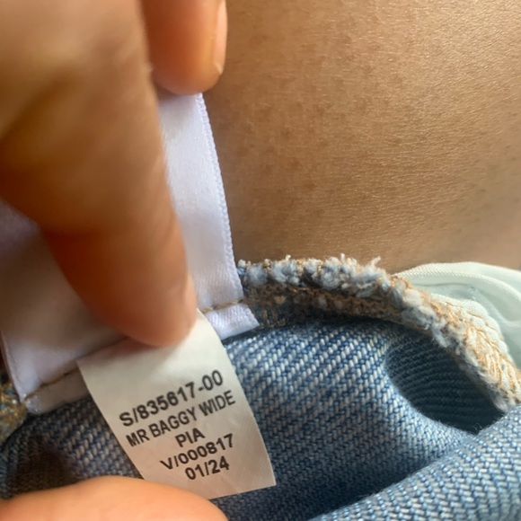 Old navy mid rise baggy wide leg jeans plus size 14 blue denim streetwear - Picture 7 of 8